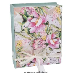 Duo-Design-Papiere, Kolibris & Blüten, beidseitig bedruckt, 25cm x 25cm, 250g/m², 20 Blatt