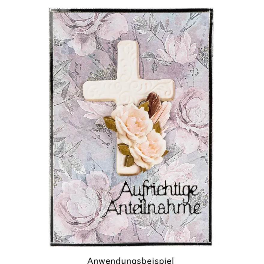 Duo-Design-Papiere, Kondolenz 3, beidseitig bedruckt, 25cm x 25cm, 250g/m², 20 Blatt
