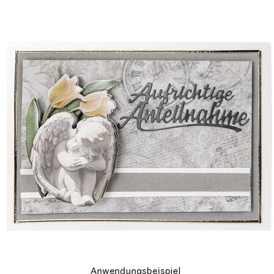 Duo-Design-Papiere, Kondolenz 1, beidseitig bedruckt, 25cm x 25cm, 250g/m², 20 Blatt