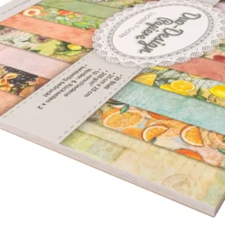 Duo-Design-Papiere, Leckere Früchte, beidseitig bedruckt, 25cm x 25cm, 250g/m², 20 Blatt