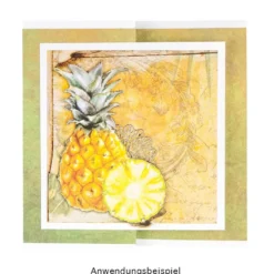 Duo-Design-Papiere, Leckere Früchte, beidseitig bedruckt, 25cm x 25cm, 250g/m², 20 Blatt