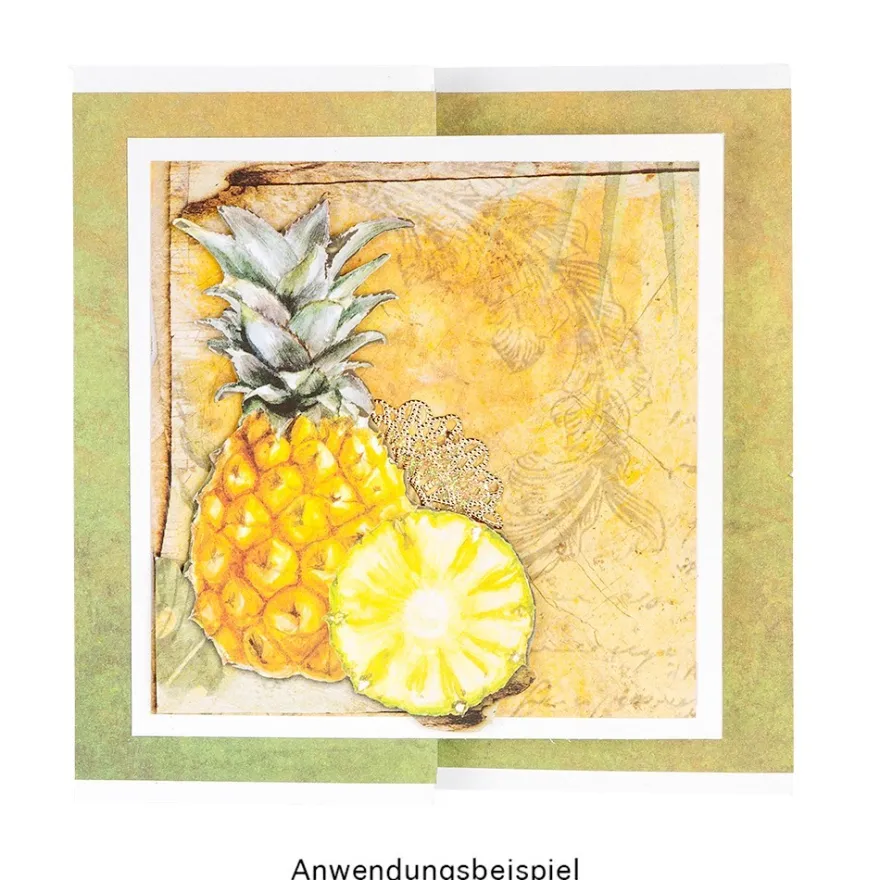 Duo-Design-Papiere, Leckere Früchte, beidseitig bedruckt, 25cm x 25cm, 250g/m², 20 Blatt