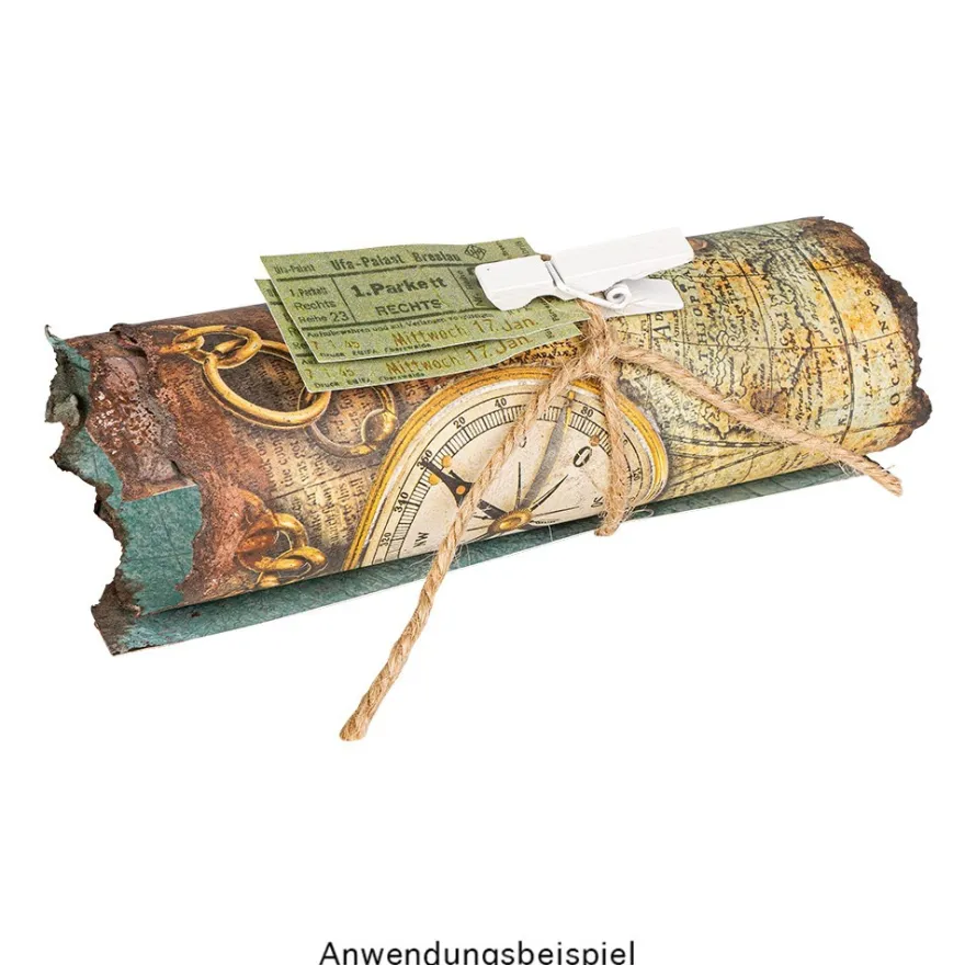 Duo-Design-Papiere, Maritim 2, beidseitig bedruckt, 25cm x 25cm, 250g/m², 20 Blatt