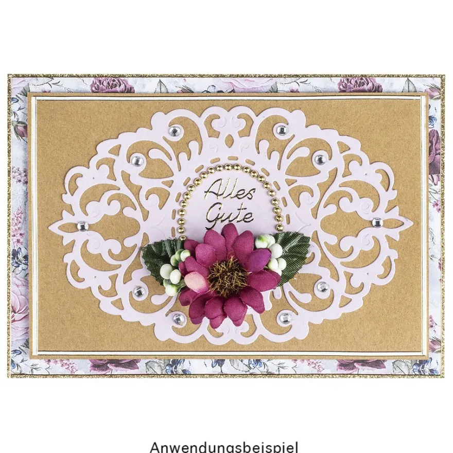 Duo-Design-Papiere, Rosen 1, beidseitig bedruckt, 25cm x 25cm, 250g/m², 20 Blatt
