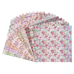 Duo-Design-Papiere, Rosen Deluxe 1, beidseitig bedruckt, 25cm x 25cm, 250g/m², 20 Blatt