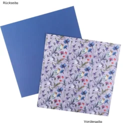 Duo-Design-Papiere, Schmetterlinge 1, beidseitig bedruckt, 25cm x 25cm, 250g/m², 20 Blatt