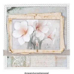 Duo-Design-Papiere, Vintage 4, beidseitig bedruckt, 25cm x 25cm, 250g/m², 20 Blatt