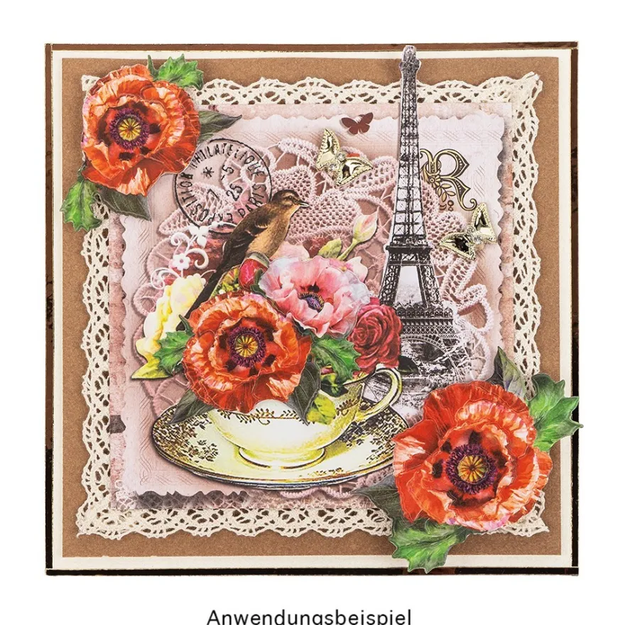 Duo-Design-Papiere, Vintage 5, beidseitig bedruckt, 25cm x 25cm, 250g/m², 20 Blatt