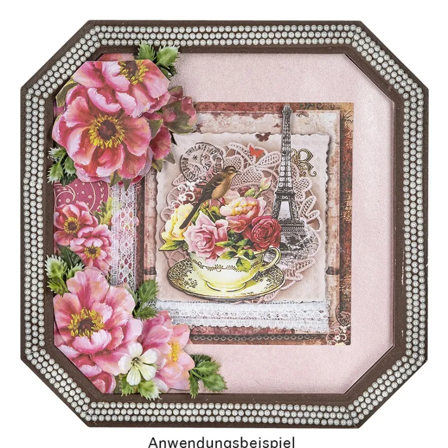 Duo-Design-Papiere, Vintage 5, beidseitig bedruckt, 25cm x 25cm, 250g/m², 20 Blatt