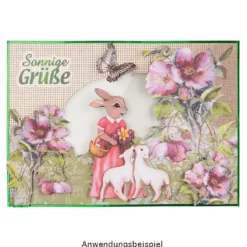 Duo-Design-Papiere, Vintage Ostern 1, beidseitig bedruckt, 25cm x 25cm, 250g/m², 20 Blatt
