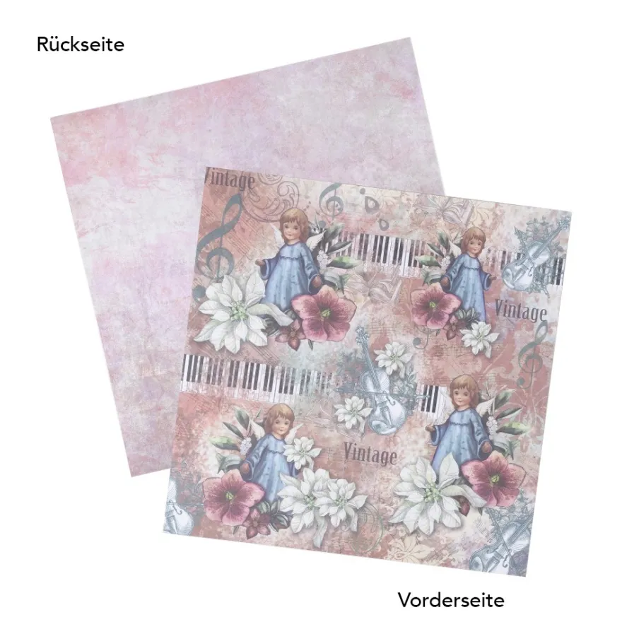 Duo-Design-Papiere, Weihnachten & Winter, beidseitig bedruckt, 25cm x 25cm, 250 g/m², 100 Blatt