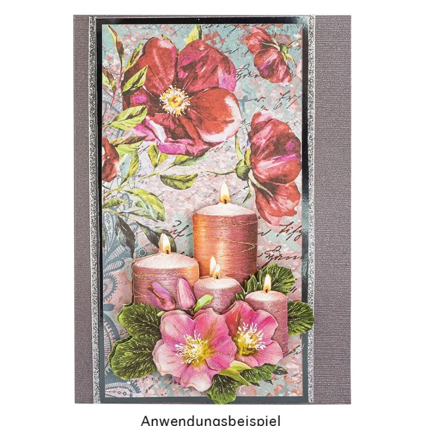 Duo-Design-Papiere, Winter-Floristik 3, beidseitig bedruckt, 25cm x 25cm, 250g/m², 20 Blatt
