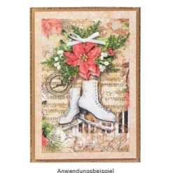 Duo-Design-Papiere, Winter-Floristik 2, beidseitig bedruckt, 25cm x 25cm, 250g/m², 20 Blatt