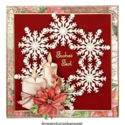 Duo-Design-Papiere, Winter-Floristik 1, beidseitig bedruckt, 25cm x 25cm, 250g/m², 20 Blatt