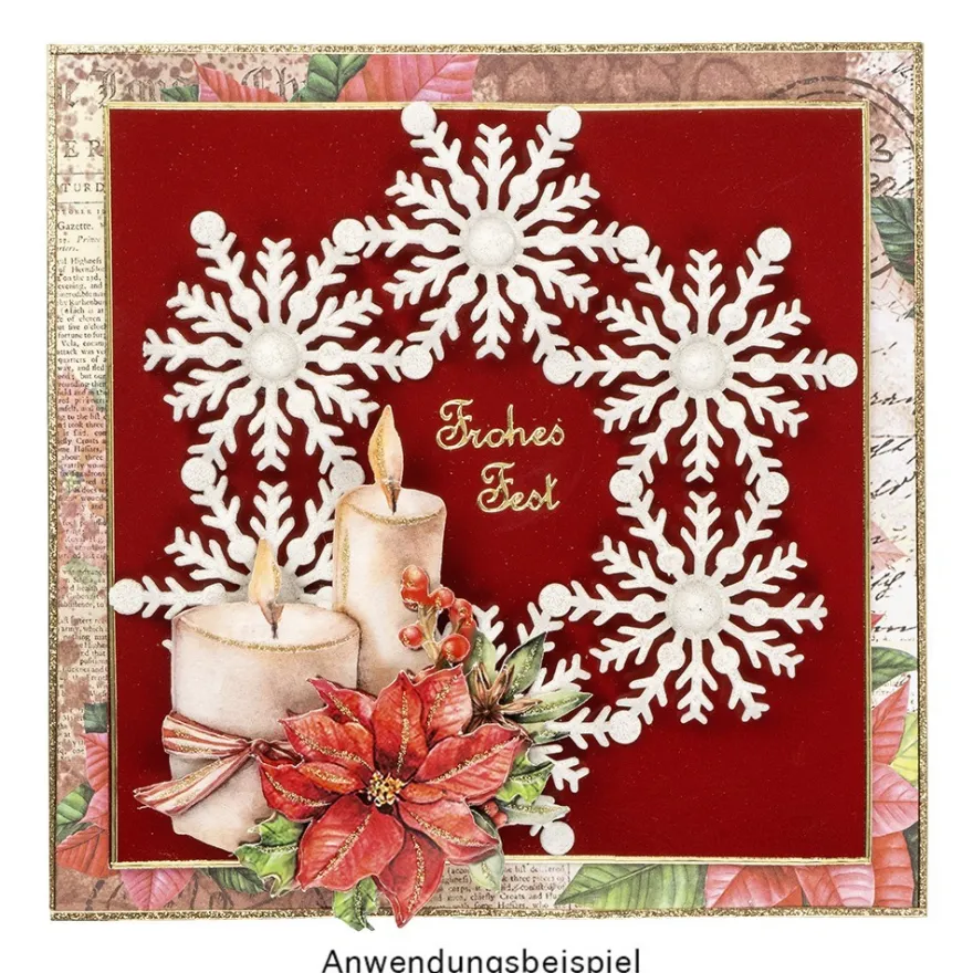 Duo-Design-Papiere, Winter-Floristik 1, beidseitig bedruckt, 25cm x 25cm, 250g/m², 20 Blatt
