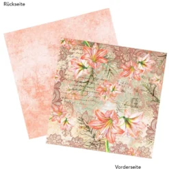 Duo-Design-Papiere, Winter-Floristik 1, beidseitig bedruckt, 25cm x 25cm, 250g/m², 20 Blatt