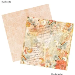 Duo-Design-Papiere, Winterzeit 3, beidseitig bedruckt, 25cm x 25cm, 250g/m², 20 Blatt