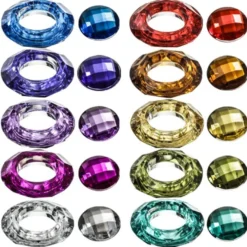 Duo Schmuckstein-Set, Ring- & Glitzersteine, 10 Farben, 400 Stk.
