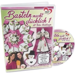 DVD Basteln macht glücklich 1, Julia Sieweke & Karin Jittenmeier, 21 Video-Anleitungen, 74 min.