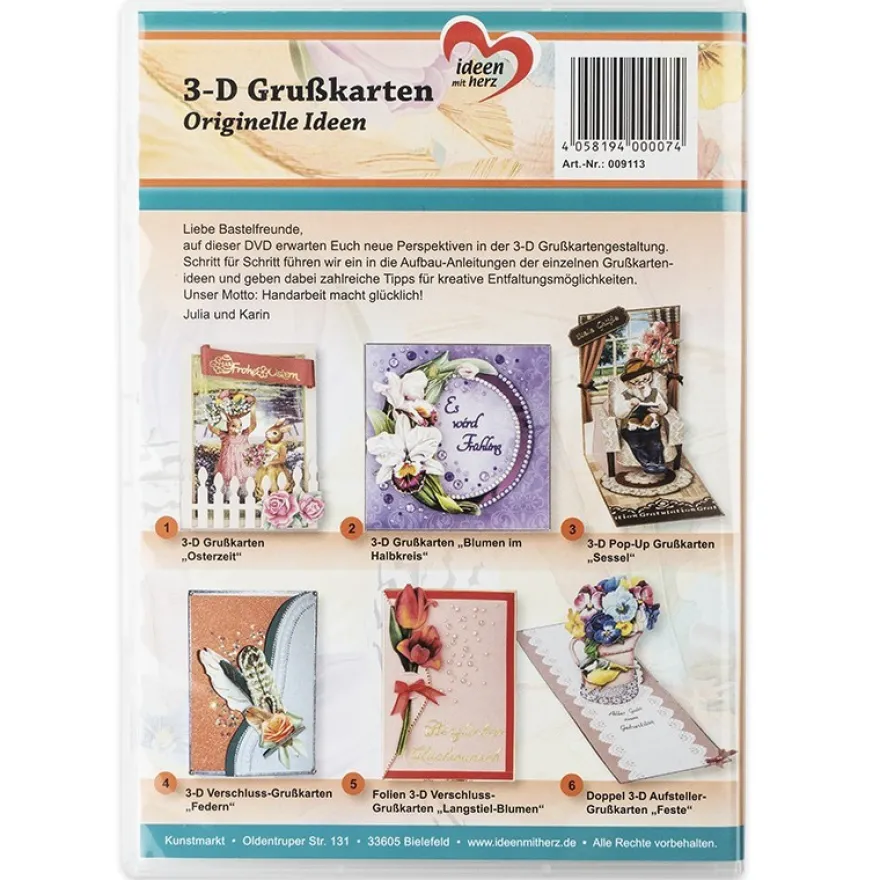DVD, 3-D Grußkarten: Originelle Ideen, Julia Sieweke & Karin Jittenmeier, 80 Min.
