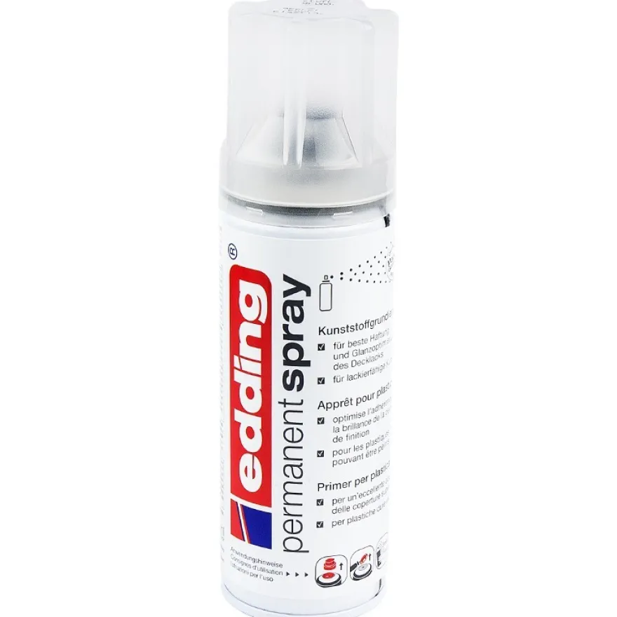 Edding Permanent-Spray, Kunststoffgrundierung, transparent, 200 ml
