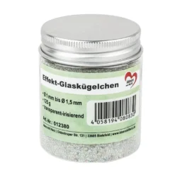 Effekt-Glaskügelchen, Ø1mm bis Ø1,5mm, 125g, transparent-irisierend