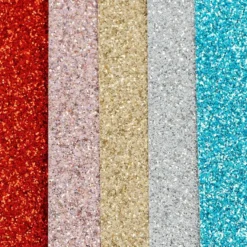 Effekt-Karton, Glitzer, Diamant-Optik, 5 Farben, DIN A4, 20 Bogen