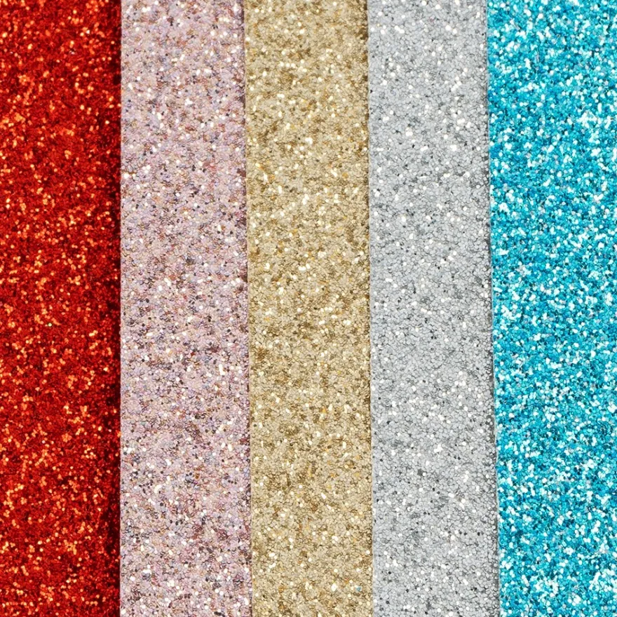 Effekt-Karton, Glitzer, Diamant-Optik, 5 Farben, DIN A4, 20 Bogen