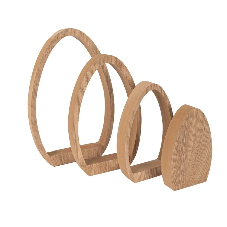 Ei-Podeste & -Aufsteller, Rohlinge aus Holz, 15,8 bis 30cm hoch, 4 Stück
