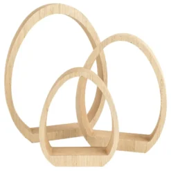 Ei-Podeste, Rohlinge aus Holz, 10 bis 16cm hoch, 3 Stück