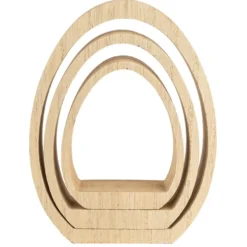 Ei-Podeste, Rohlinge aus Holz, 10 bis 16cm hoch, 3 Stück