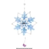 Eisblume zum Zusammensetzen, Ø 17cm, weiß mit Glitzer, klar, 5 Teile