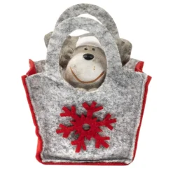 Elch in Filz-Täschchen, 6,6cm x 4,8cm