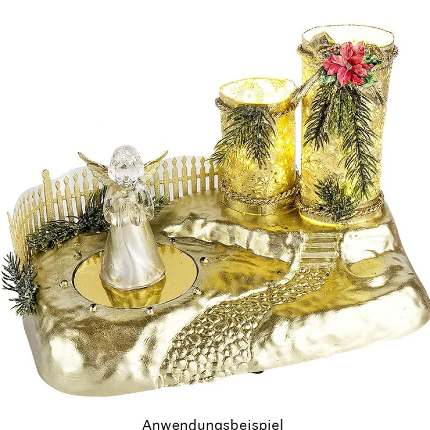 Engelsfiguren, 9,5cm x 6cm x 4,5cm, transparent/Perlmutt, 2 Stück