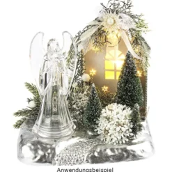 Engelsfigur, transparent, 20,5cm x 9cm x 8,1cm