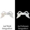 Engelsflügel aus Acryl, Design 3, 1,9 cm, weiß-irisierend, 100 Stück