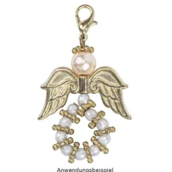 Engelsflügel, Design 3, 1,9cm, hellgold, 30 Stück