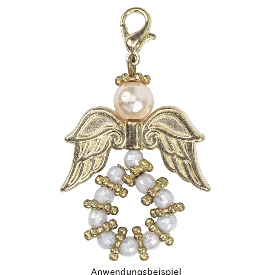 Engelsflügel, Design 3, 1,9cm, hellgold, 30 Stück