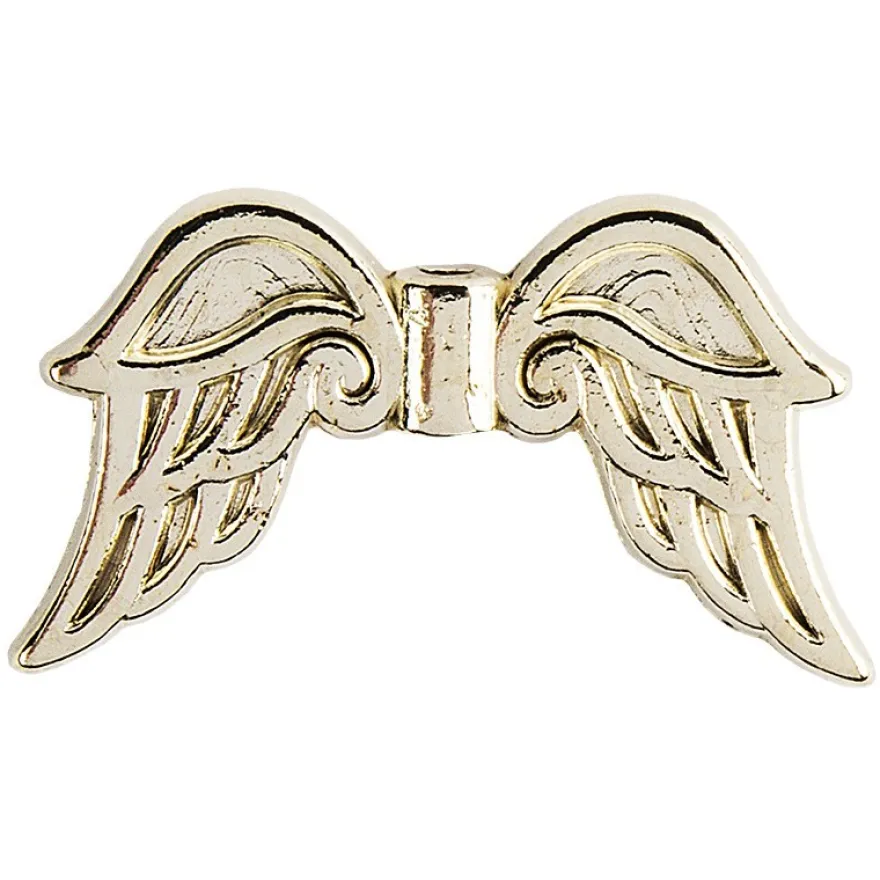 Engelsflügel, Design 3, 1,9cm, hellgold, 30 Stück