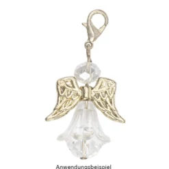 Engelsflügel, Design 7, 1,9cm, hellgold, 30 Stück