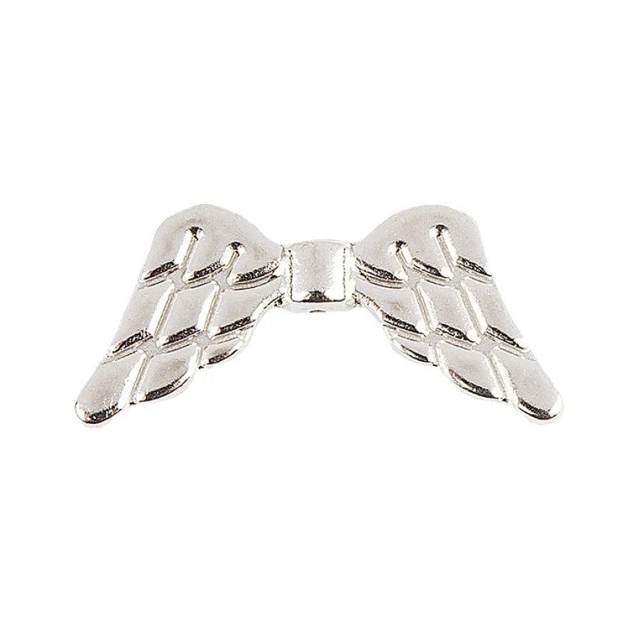 Engelsflügel, Design 1, 3,7cm, silber, 10 Stück