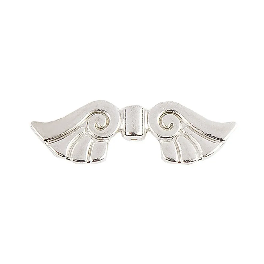 Engelsflügel, Design 2, 3,7cm, silber, 10 Stück