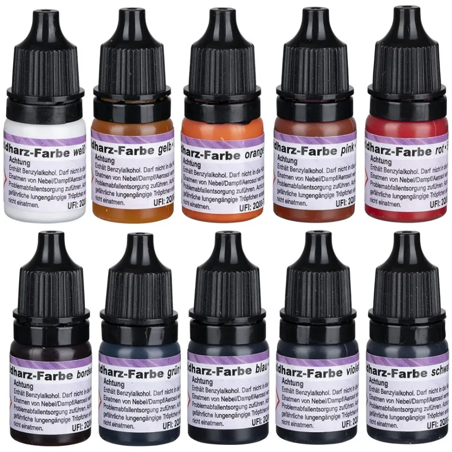 Epoxidharz-Farben, hochpigmentiert, 10 Farben, je 5ml