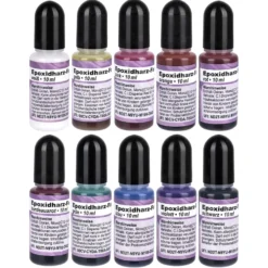 Epoxidharz-Farben, 10 verschiedene Farben, je 10ml