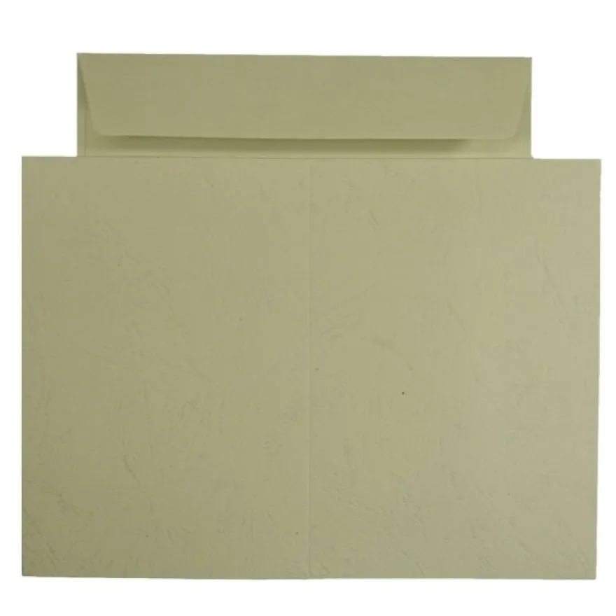 10er Grußkarten-Set, Lederprägung, C6, inkl. Umschläge, beige