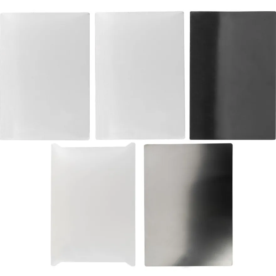 Ersatzplatten, für die Präge- & Stanzmaschine "Stanzfee", 5 verschiedene Platten