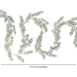 Eukalyptus-Girlande, naturgetreu, 1,70m lang, grün