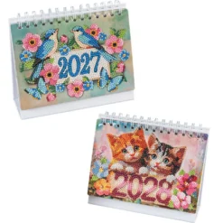 ExklusivBox: Diamond-Painting-Tischkalender für 2027 & 2028, 4-teilig