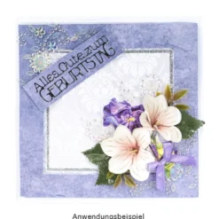 Exquisit-Grußkarten, Ornamentik, geprägt, Perlmutt, 16cm x 16cm, inkl. Umschläge, 20-teilig