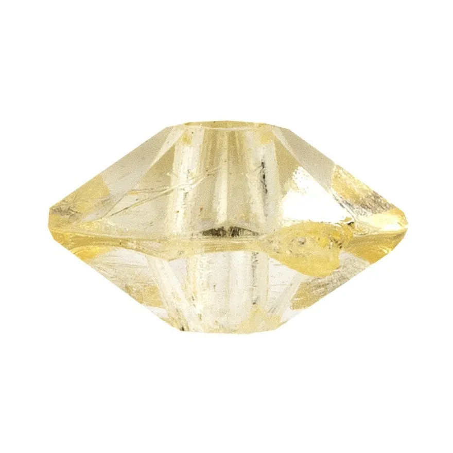 Facetten-Perlen, transparent, Ø6mm, gelb, 100 Stück